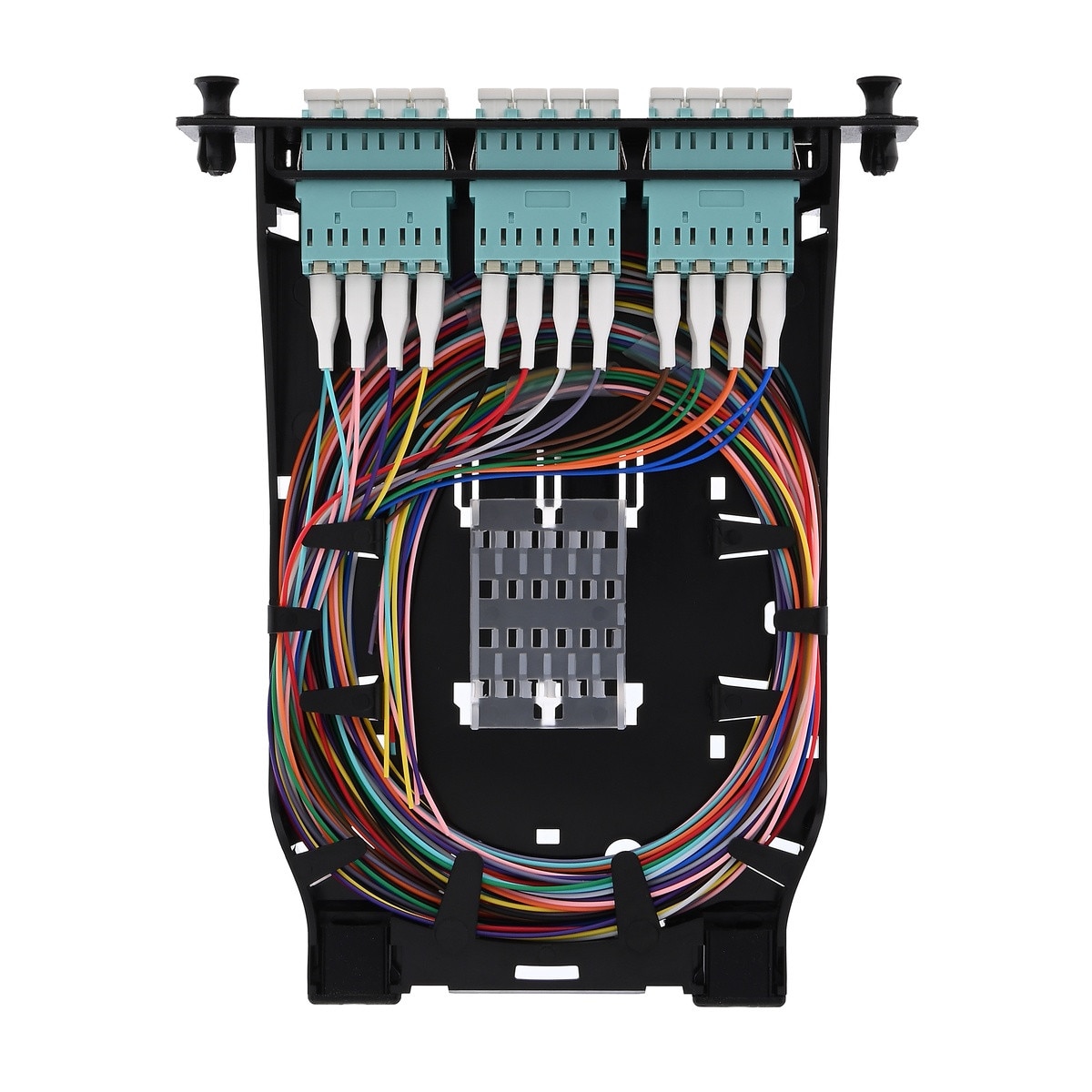 HD Splice Cassette, 24 Fiber, Quad, LC/UPC, 50 µm OM3, 1 m Pigtails 2